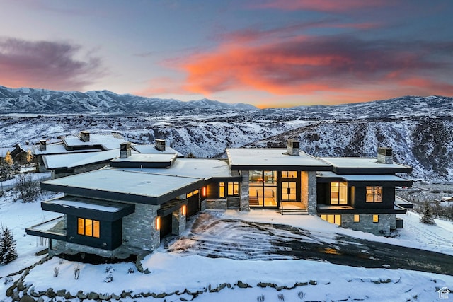 2738 Longspur Ln, Park City, UT 84098 - view of front of home with a mountain view