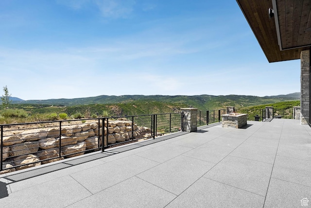 2738 Longspur Ln, Park City, UT 84098 - view of patio / terrace featuring a mountain view