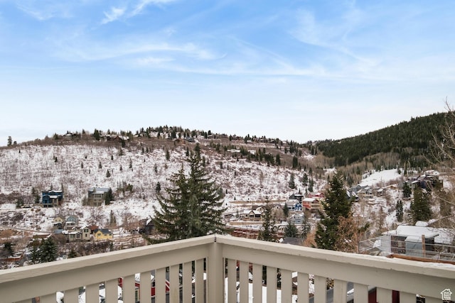 236 Norfolk Ave, Park City, UT 84060 - snow covered back of property featuring a mountain view