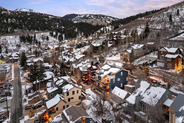236 Norfolk Ave, Park City, UT 84060 - snowy aerial view with a mountain view