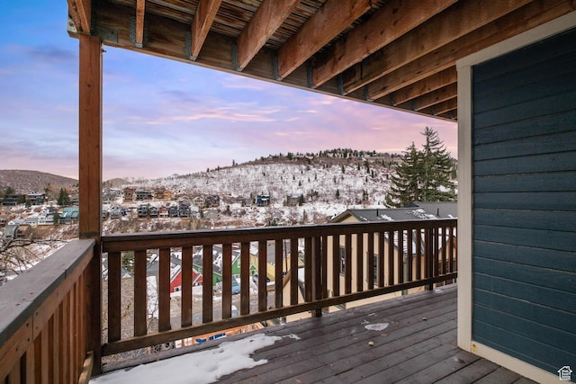 236 Norfolk Ave, Park City, UT 84060 - snow covered deck featuring a mountain view