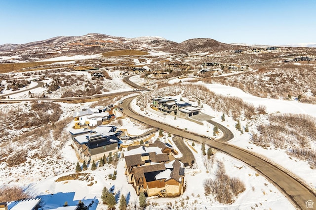 9791 N Uinta Dr, Kamas, UT 84036 - snowy aerial view featuring a mountain view