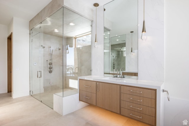 9791 N Uinta Dr, Kamas, UT 84036 - full bath featuring vanity and a shower stall