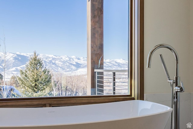 9791 N Uinta Dr, Kamas, UT 84036 - interior details featuring a soaking tub and a mountain view