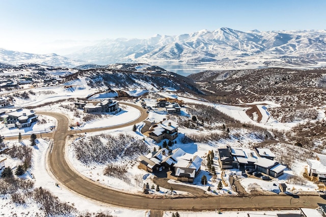 9791 N Uinta Dr, Kamas, UT 84036 - snowy aerial view with a mountain view
