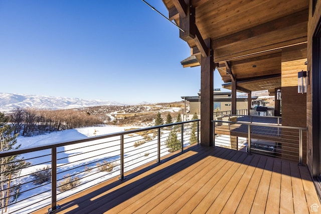 9791 N Uinta Dr, Kamas, UT 84036 - snow covered deck with a mountain view