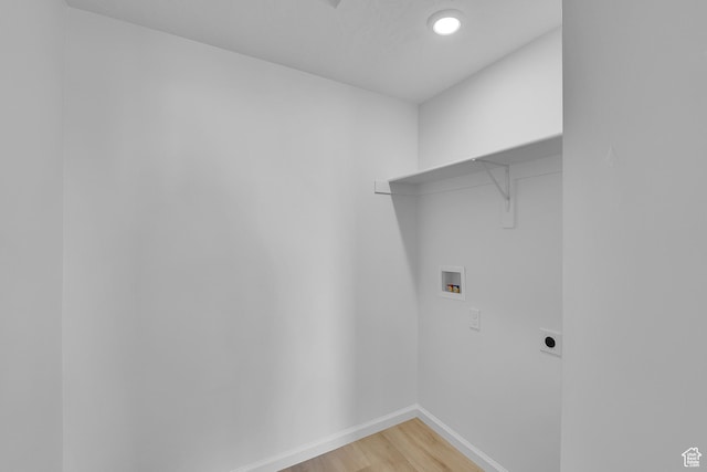 1946 E Burger St Unit 1237, Lake Point, UT 84074 - washroom featuring washer hookup, light wood-style flooring, baseboards, and hookup for an electric dryer