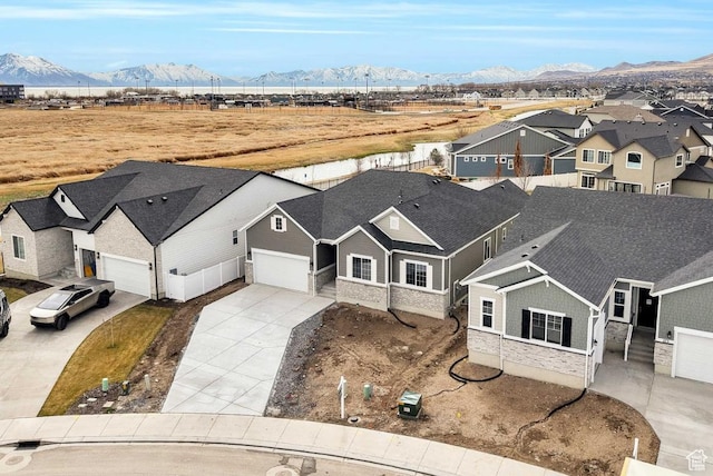 283 E Polaris Dr Unit 102, Saratoga Springs, UT 84045 - aerial view featuring a residential view and a mountain view
