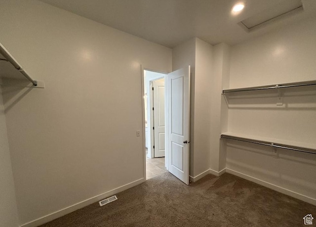283 E Polaris Dr Unit 102, Saratoga Springs, UT 84045 - spacious closet featuring attic access, carpet, and visible vents