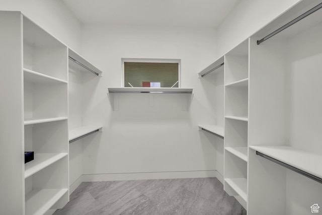view of walk in closet