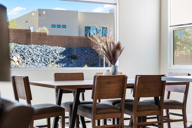 view of dining room