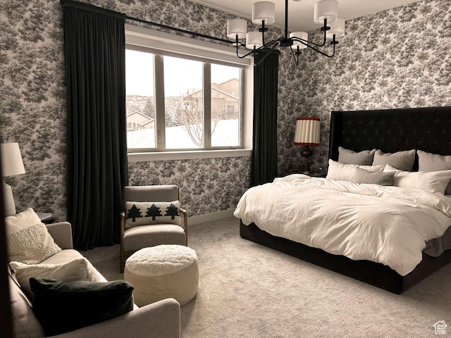 1104 W Olympic Cir, Midway, UT 84049 - bedroom with a notable chandelier and carpet flooring