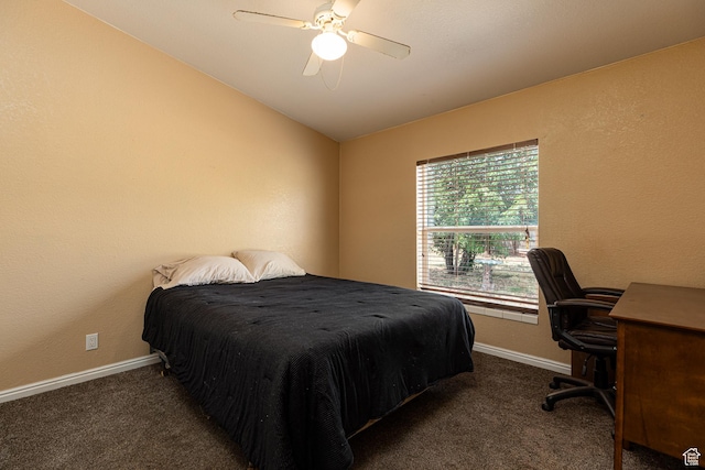 1361 S Roadrunner Cir, Kanab, UT 84741 - carpeted bedroom featuring ceiling fan and vaulted ceiling