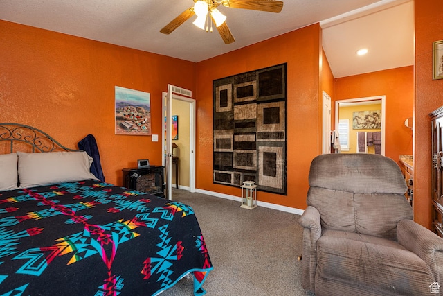 1361 S Roadrunner Cir, Kanab, UT 84741 - carpeted bedroom featuring ceiling fan
