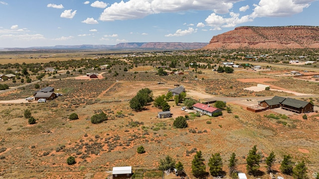 1361 S Roadrunner Cir, Kanab, UT 84741 - birds eye view of property featuring a mountain view and a rural view