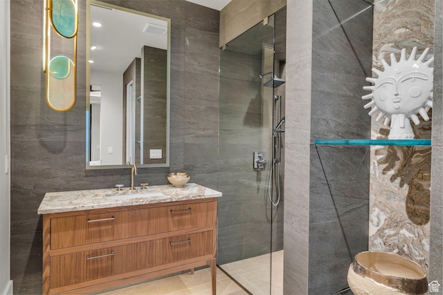 63 E Colima Rd, Washington, UT 84780 - full bathroom featuring a marble finish shower and vanity
