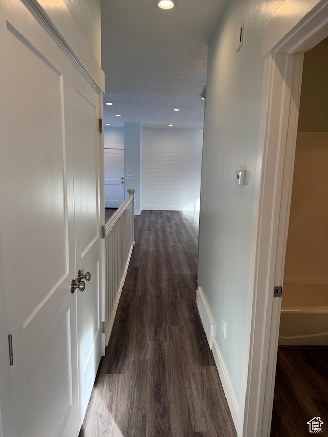 205 W 400 S, Ephraim, UT 84627 - corridor featuring dark wood-type flooring, baseboards, and recessed lighting
