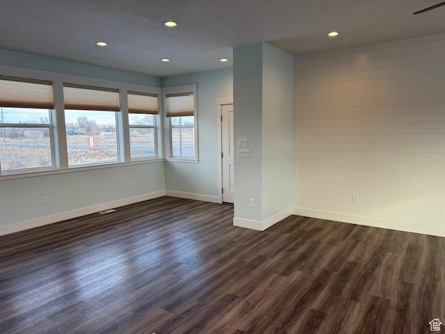 205 W 400 S, Ephraim, UT 84627 - empty room with recessed lighting, dark wood-type flooring, and baseboards