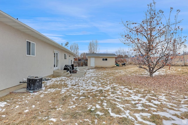 260 S 370 E, Smithfield, UT 84335 - yard layered in snow with an outdoor structure and central AC