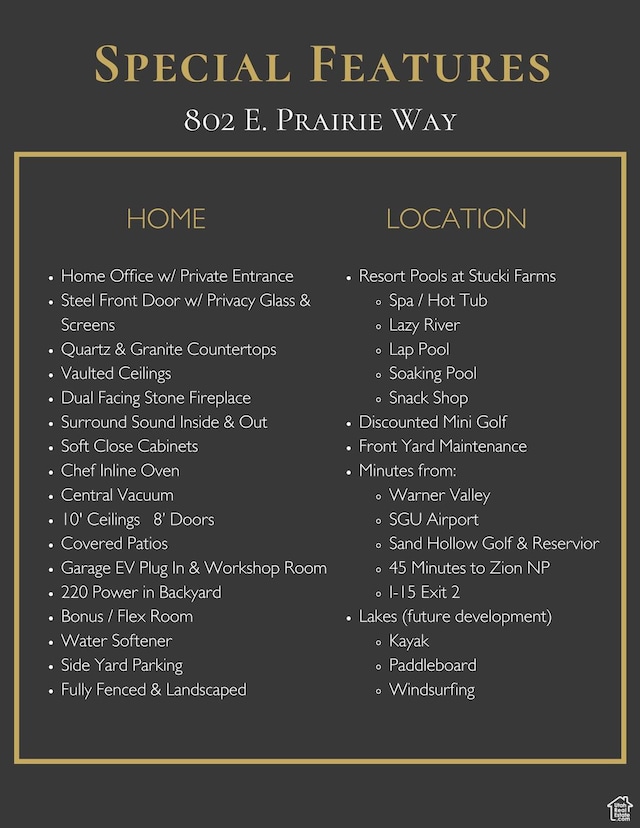 802 E Prairie Way, Washington, UT 84780 - miscellaneous document