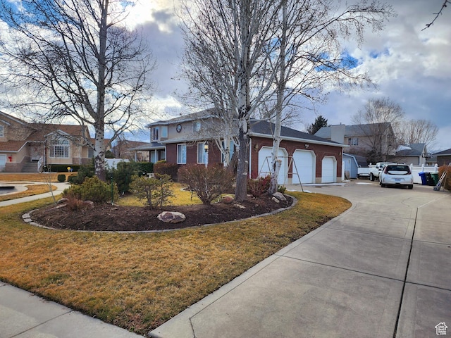 8298 S Arlington Ct, West Jordan, UT 84088 - view of front of home featuring a garage and a front lawn