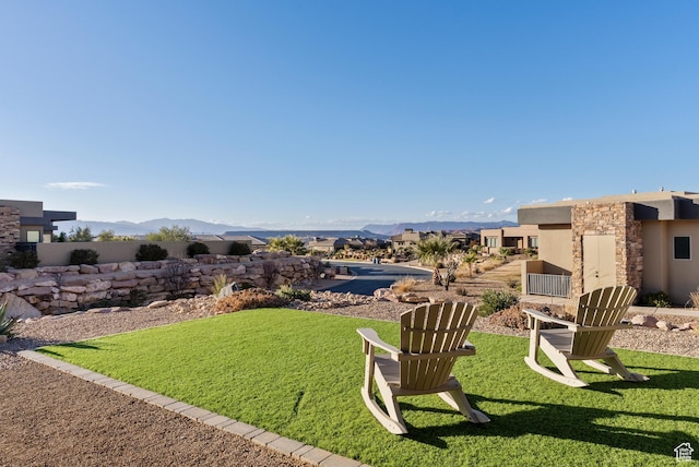 2015 S Pinnacle Cir, St George, UT 84790 - view of yard featuring a mountain view