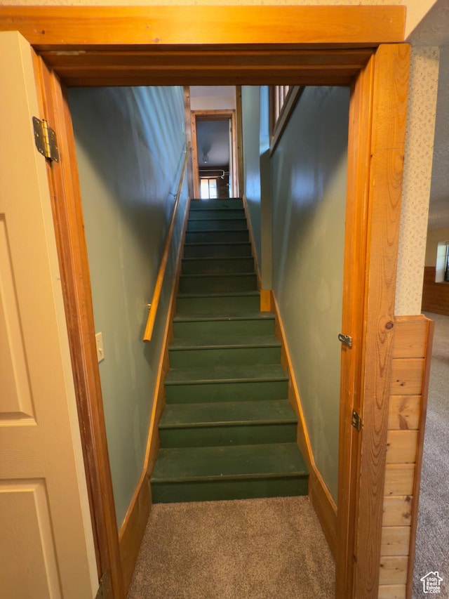 485 S Woodland Hills Dr, Woodland Hills, UT 84653 - stairway with carpet and baseboards