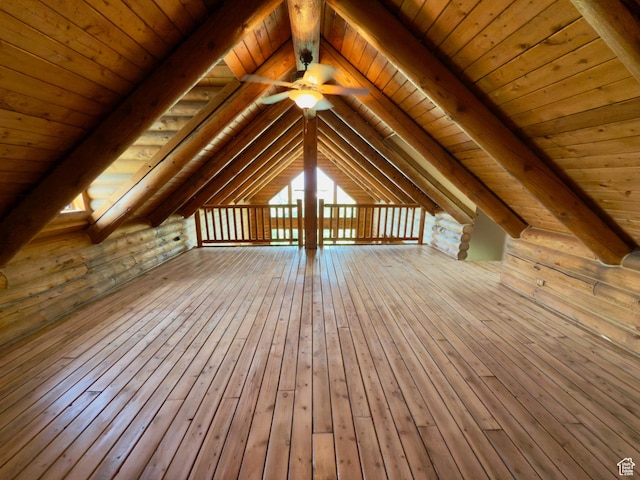 485 S Woodland Hills Dr, Woodland Hills, UT 84653 - bonus room with wooden ceiling, hardwood / wood-style floors, ceiling fan, and a sauna / steam room