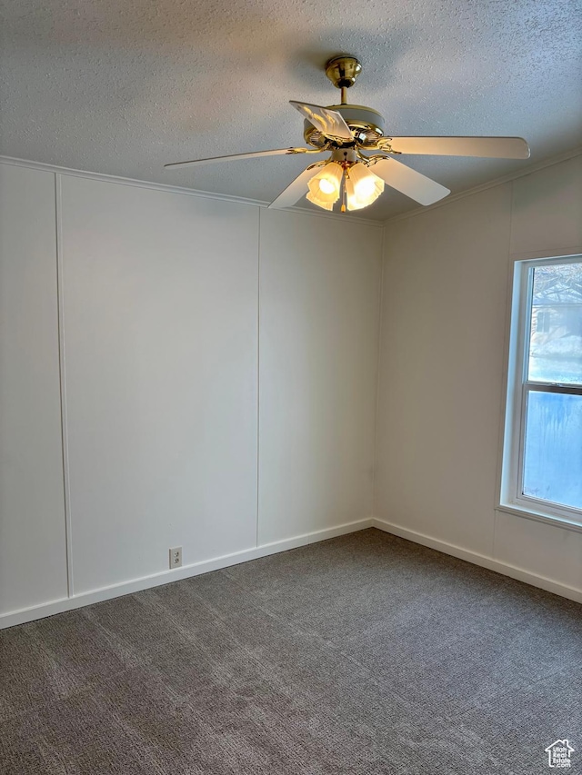260 S 300 E, Heber City, UT 84032 - empty room featuring a textured ceiling, a ceiling fan, and carpet floors