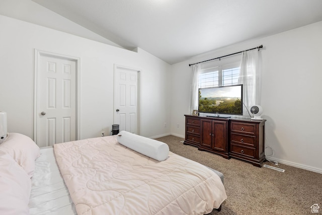 5171 W Dartford Way, West Valley City, UT 84120 - bedroom featuring vaulted ceiling and carpet floors