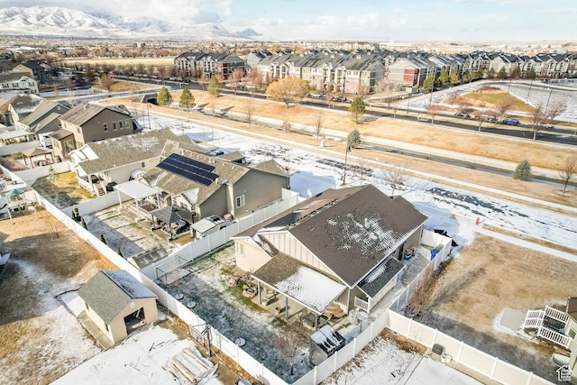5171 W Dartford Way, West Valley City, UT 84120 - snowy aerial view featuring a mountain view