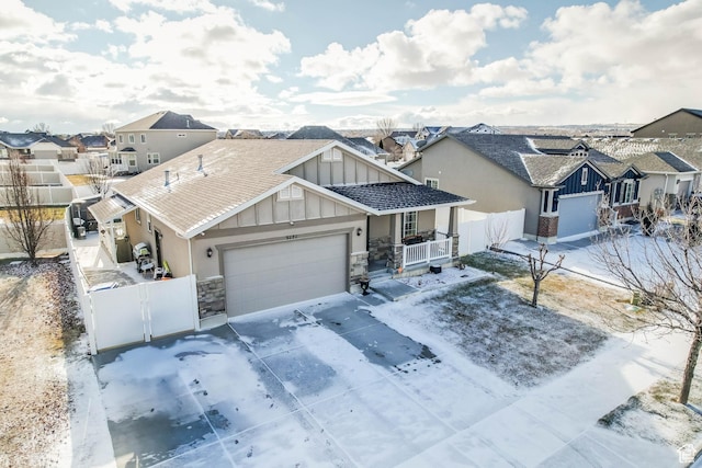 5171 W Dartford Way, West Valley City, UT 84120 - ranch-style home with a garage and covered porch