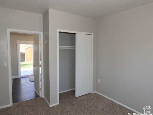 4548 W 4695 S, West Valley City, UT 84120 - unfurnished bedroom with carpet, baseboards, and a closet