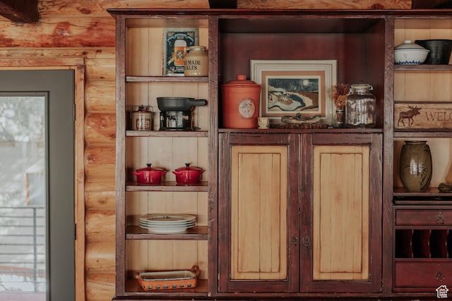 details with rustic walls