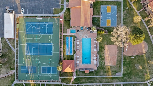 birds eye view of property