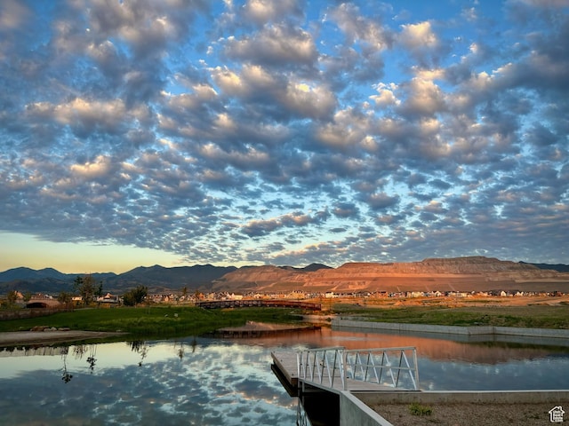 11283 S Willow Walk Dr W, South Jordan, UT 84009 - dock with a water and mountain view