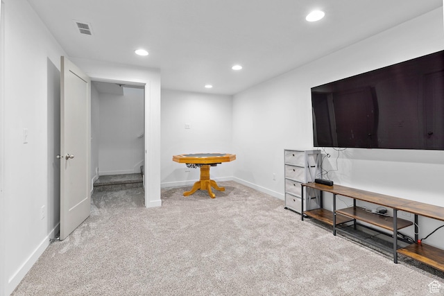 11283 S Willow Walk Dr W, South Jordan, UT 84009 - game room with carpet floors, recessed lighting, and baseboards