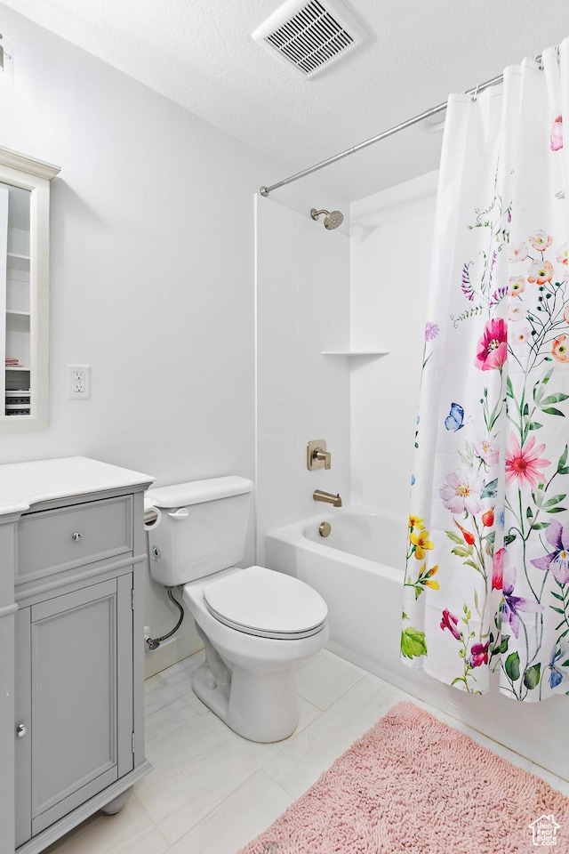 11283 S Willow Walk Dr W, South Jordan, UT 84009 - full bathroom featuring vanity, shower / bath combination with curtain, and toilet