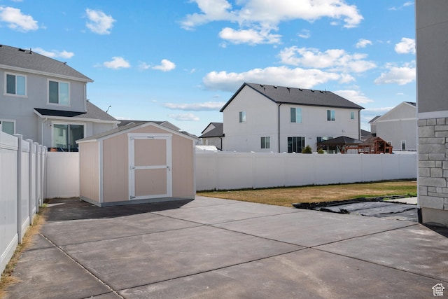 621 W 950 S, Springville, UT 84663 - view of patio / terrace with a storage unit, a fenced backyard, and an outdoor structure
