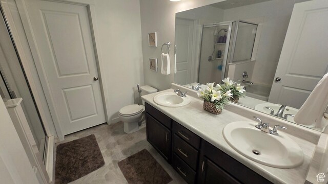 5343 W Big Sur Dr, South Jordan, UT 84009 - full bathroom with a sink, toilet, and double vanity
