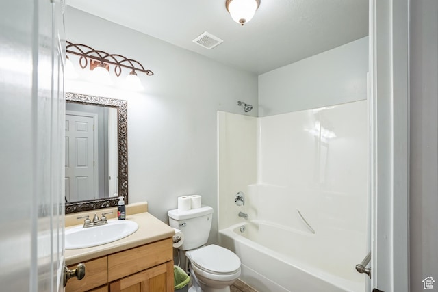 877 S 200 W, Mona, UT 84645 - full bathroom featuring vanity, shower / washtub combination, and toilet