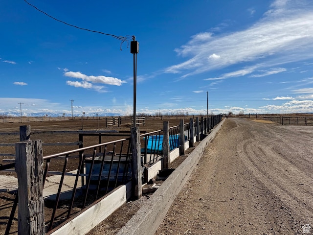view of street featuring a rural view