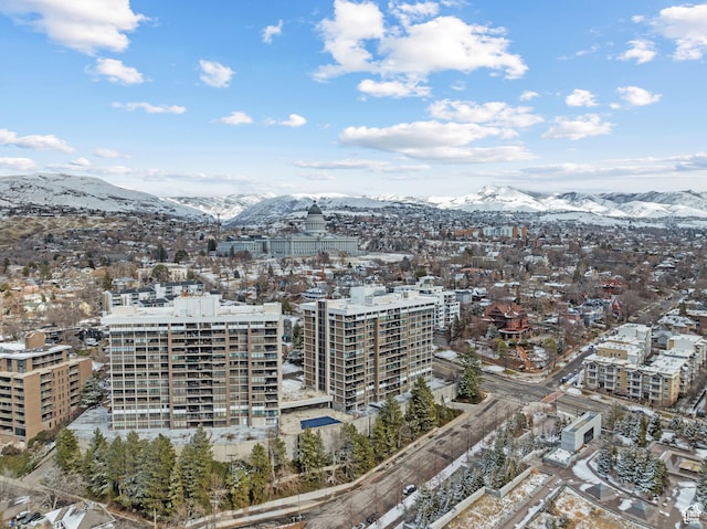 241 N Vine St W Unit 1101E, Salt Lake City, UT 84103 - drone / aerial view featuring a mountain view