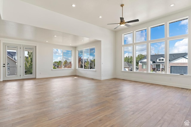434 W 450 S Unit 815, Farmington, UT 84025 - spare room featuring ceiling fan, light wood-type flooring, and recessed lighting
