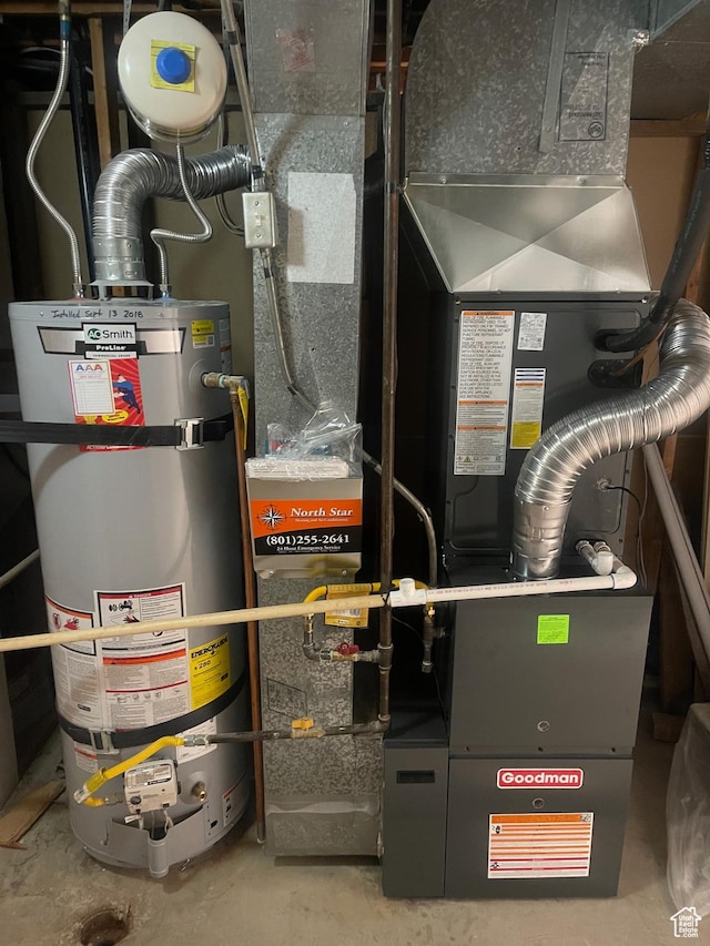 1460 E Amalfi Ave, Sandy, UT 84093 - utilities with water heater and heating unit