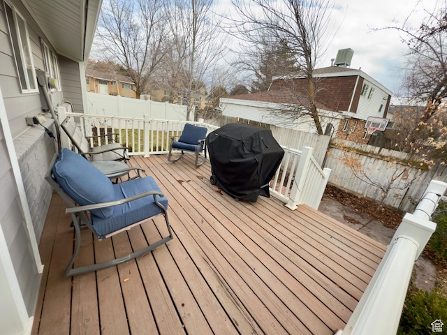 1460 E Amalfi Ave, Sandy, UT 84093 - deck featuring a grill and a fenced backyard