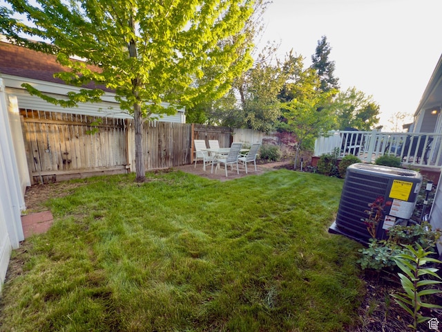 1460 E Amalfi Ave, Sandy, UT 84093 - view of yard with central AC and a patio