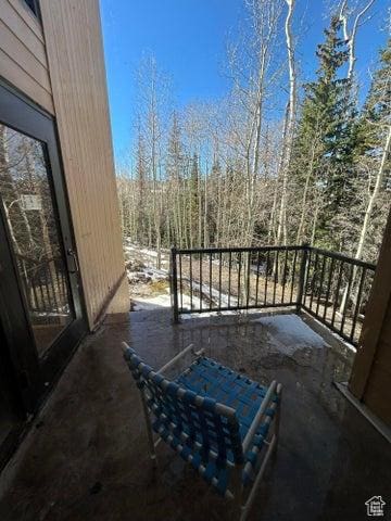 150 W Ridgeview St Unit 213, Brian Head, UT 84719 - view of patio featuring a balcony