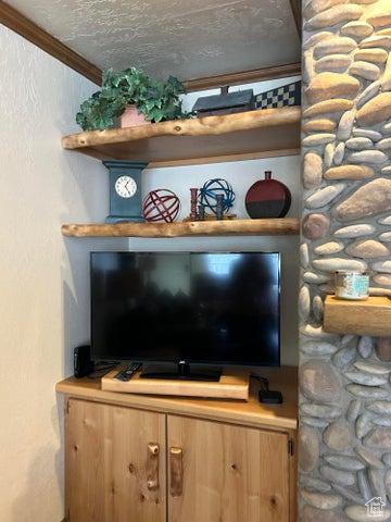 150 W Ridgeview St Unit 213, Brian Head, UT 84719 - room details with ornamental molding and a textured ceiling