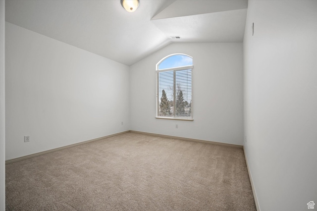 1952 E Meadow Downs Way, Cottonwood Heights, UT 84121 - carpeted spare room with baseboards and lofted ceiling